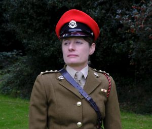 Helen Maguire MP in military uniform