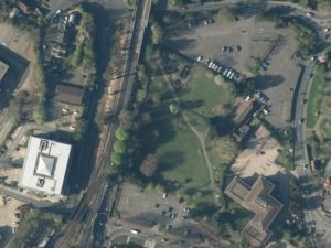 Aerial view of Bull Park Leatherhead