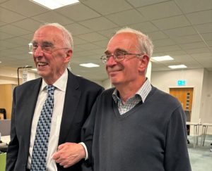 Newly elected Elmbridge Borough Councillor Colin McFarlane and John O’Reilly (image John Cope)