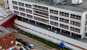 Epsom Hospital aerial shot