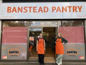 Project Manager Bex and Pantry Manager Ashley outside Banstead Pantry. (Credit: Emily Dalton/LDRS)