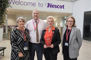 Nescot team: Donna Patterson - Chief People Officer, Andy Cowan - Deputy Principal Curriculum and Quality, Julie Kapsalis - Principal and CEO and Sarah Watson - Chief Operating Officer.