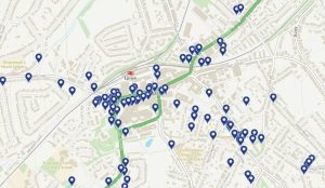 Listed buildings map of Epsom Town Centre