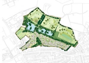 Plans for 200 homes in Little Bookham (image Thakeham)