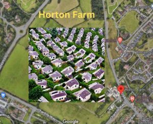Horton Farm with lots of houses on it.