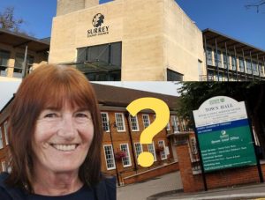 Cllr Julie Morris and EEBC in background with ?