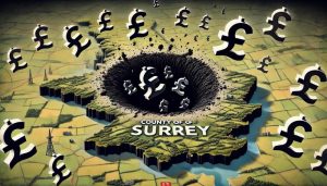 Surrey county with big back hole debt.
