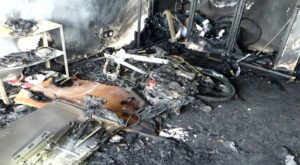 e-bike and a house fire