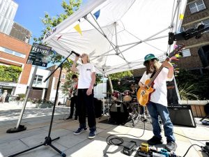 Band playing at Epsom Square Music Festival