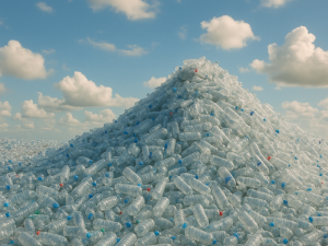 A mountain of plastic bottles