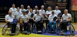 Ukraine wheelchair pickleball team