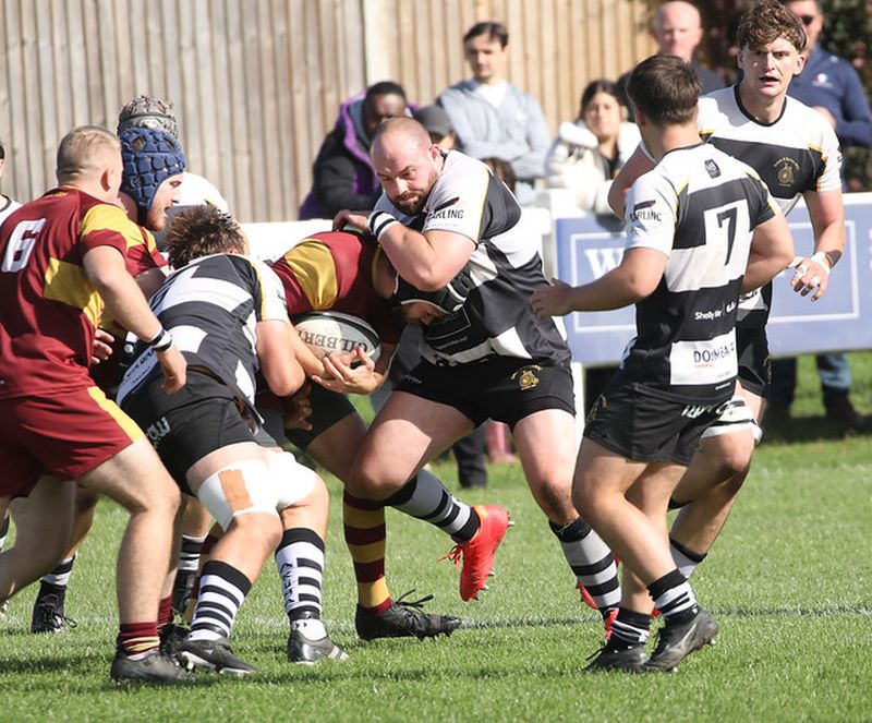 Dartford v Sutton and Epsom rugby action. Robin Kennedy.