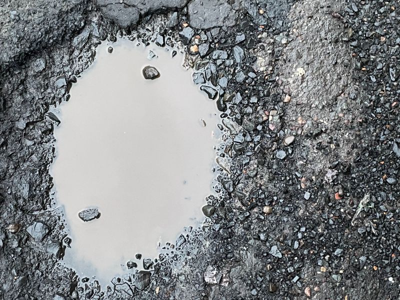 Pothole stock image. Credit Kathryn Anderson