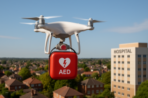 Drone with defibrillator