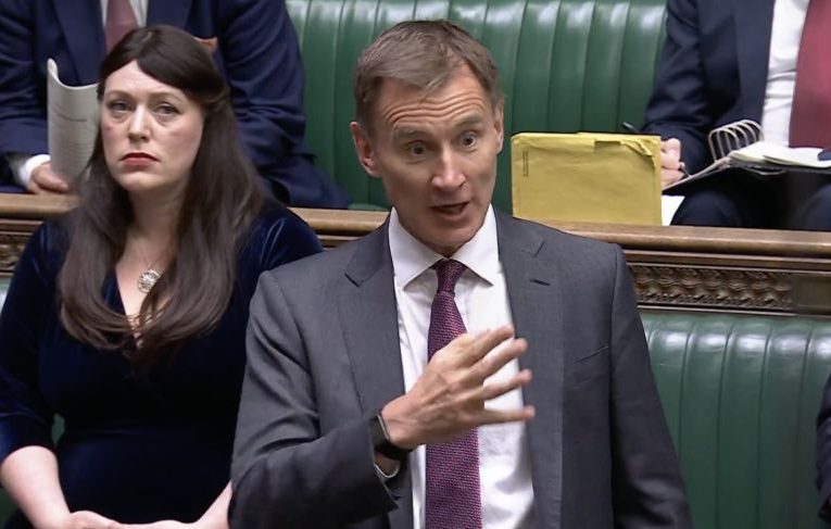 Godalming and Ash MP Sir Jeremy Hunt in parliament raising the issue of CIL injustice (Parliament TV)