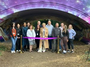 Surrey Police And Crime Commissioner Reveal mural near Ewell East train station. (Credit: Emily Dalton/ LDRS)