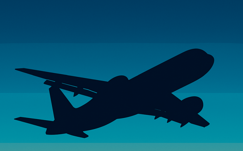 airplane in high altitude