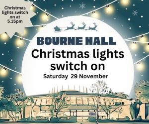 Bourne Hall Xmas lights switch on