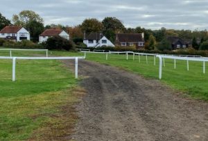 View of uneven starting chute on Epsom Downs and racecourse. (Credit: Epsom and Ewell Borough Council documents)