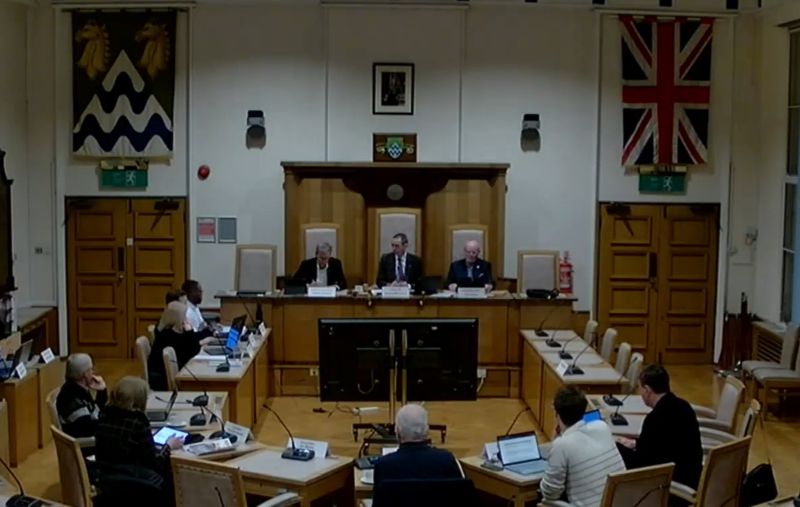 Audit and Scrutiny Committee get ready for the meeting. Epsom and Ewell Borough Council YouTube.