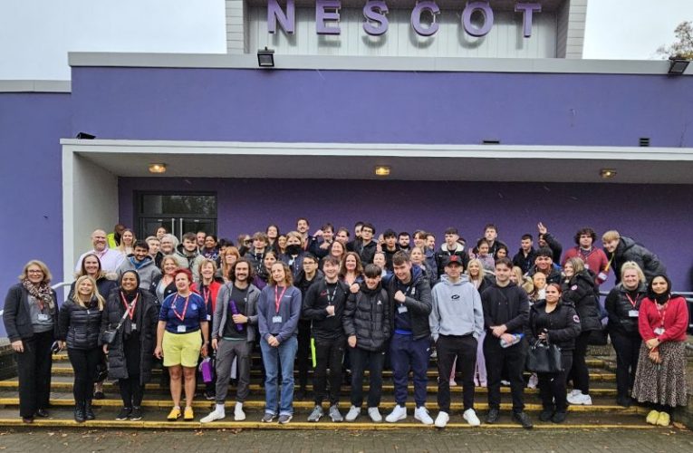 Epsom celebrity visits his old college