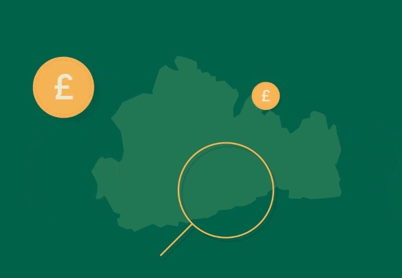 Surrey Budget graphic from Surrey County Coucil Youtube video