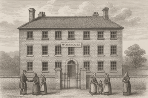 Illustration of a workhouse