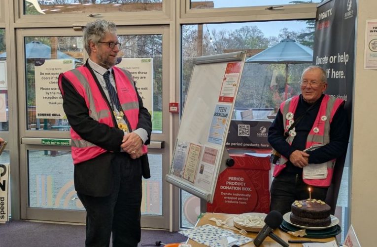 The Mayor of Epsom and Ewell meets local climate volunteers