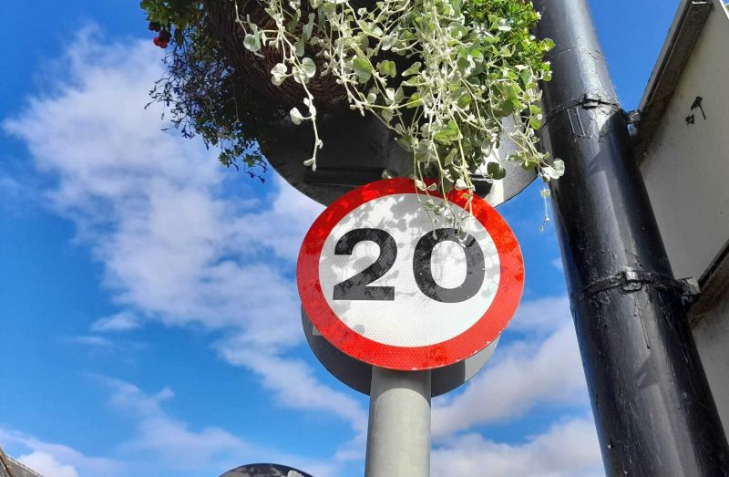 20mph sign. Picture taken by LDR. Permission for use by all partners.
