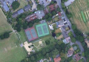 Aerial view Ashtead Tennis Club - google
