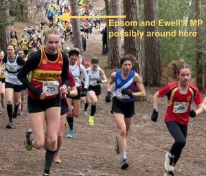 Women runners and arrow pointing where MP might be