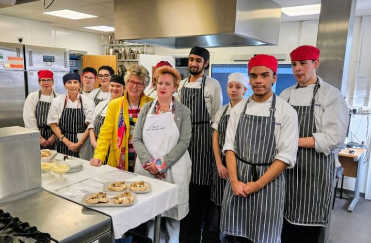 A recipe for success – Dame Prue Leith visits Ewell’s Nescot