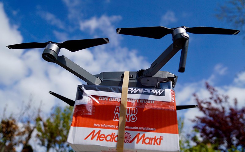 A drone deliverying medical parcel