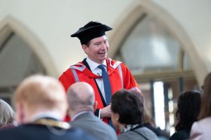 Surrey University's newly installed vice-chancellor.