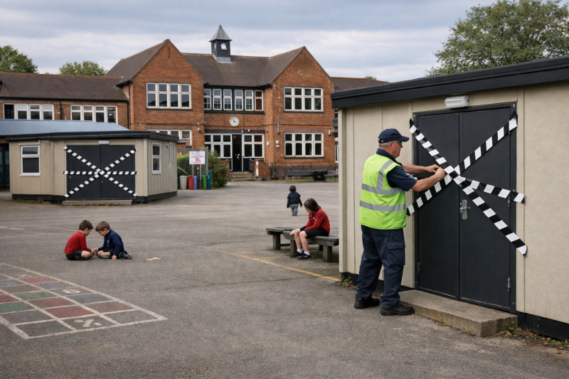 Caretaker closing some classrooms.