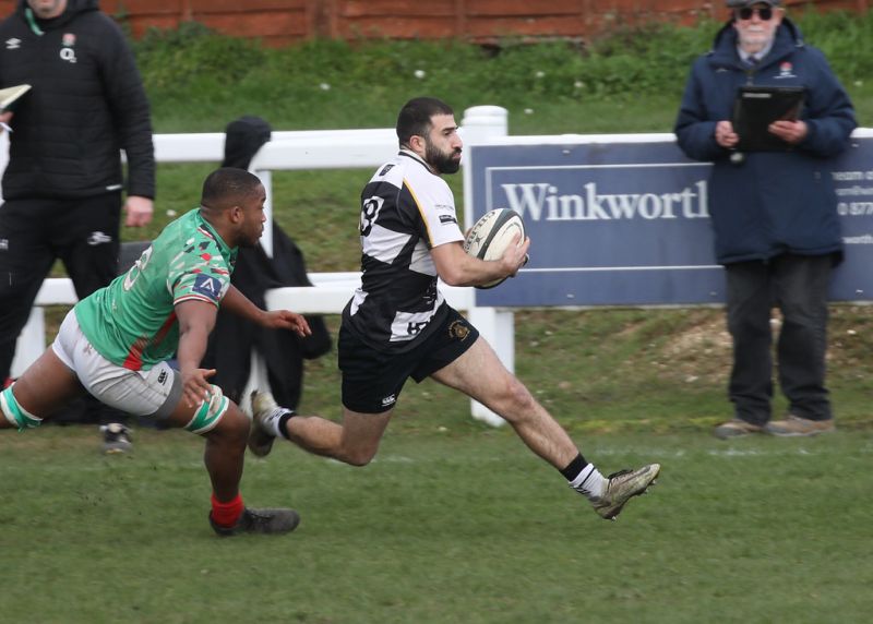 Rugby action. Robin Kennedy