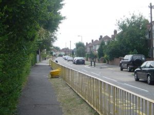 Outside Danetree school in Ewell
