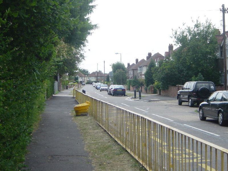 Outside Danetree school in Ewell