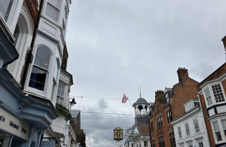 Guildford high street buildings, town centre. (Credit: Emily Dalton/LDRS)