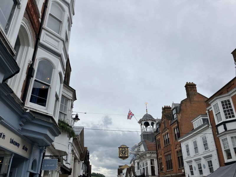 Guildford high street buildings, town centre. (Credit: Emily Dalton/LDRS)