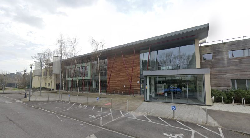 Leatherhead Leisure Centre (Image Google) - the padel centre will be built behind the facility