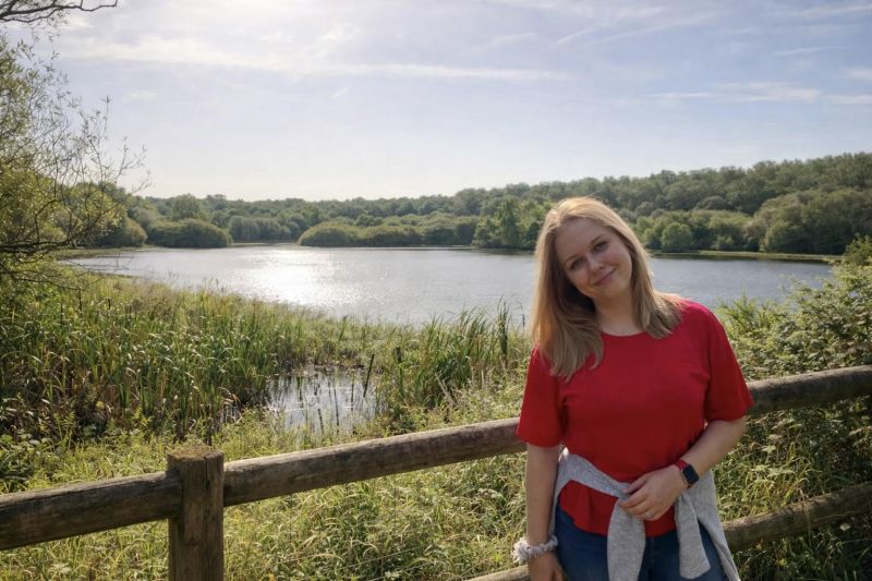 The author in Epsom Common