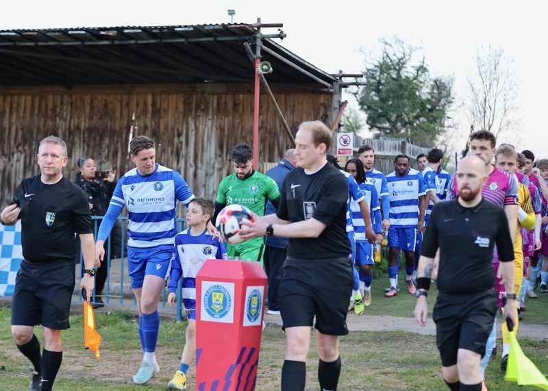 Teams entering pitch