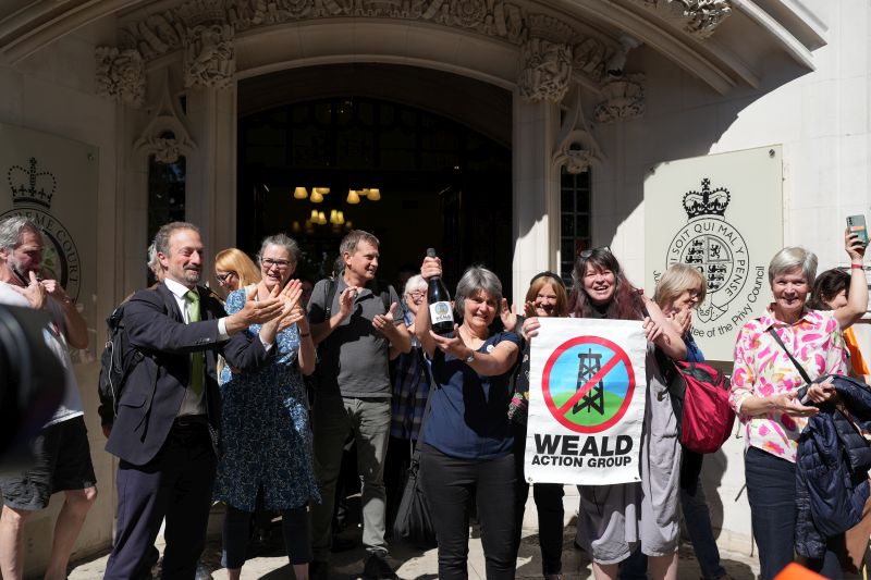 Sarah Finch and Weald Action group at London's High Court