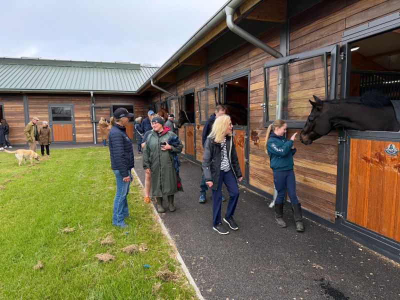 Public visiting stables on Epsom Downs