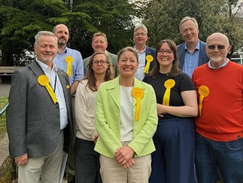 Helen Maguire MP and new Epsom and Ewell unitary councillors
