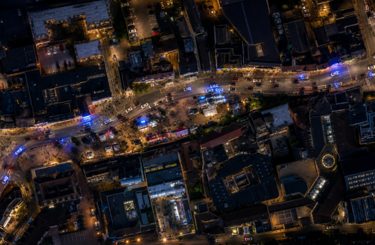 Night view of Epsom High Street
