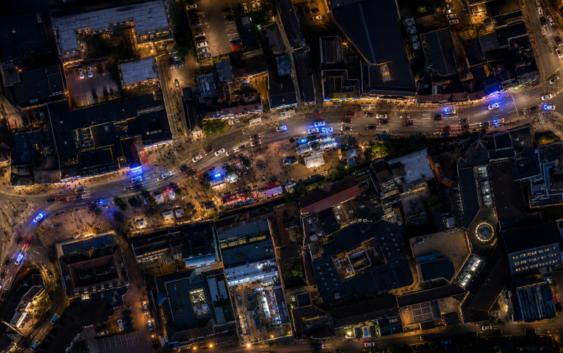 Night view of Epsom High Street