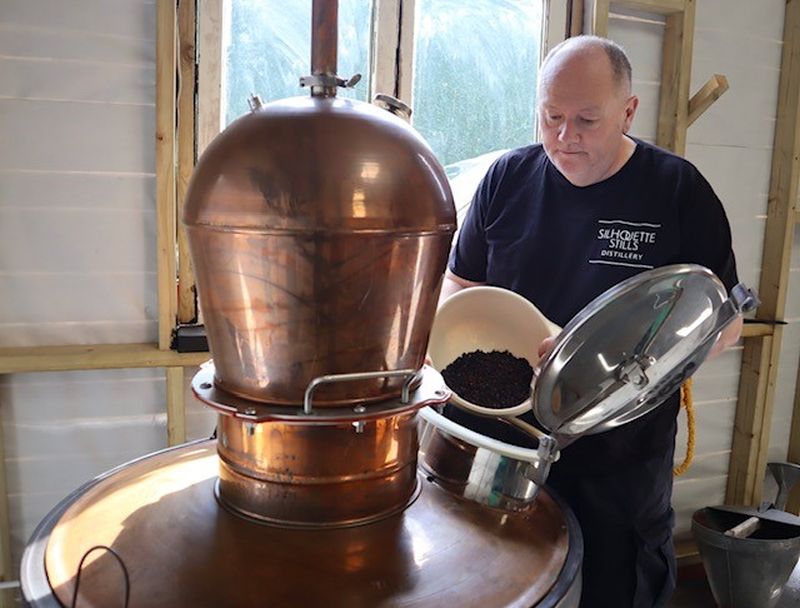 Phil Reed in his distillery