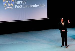 Poet on stage